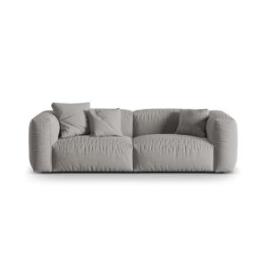 Canapé modulaire 3 places en tissu structurel gris clair