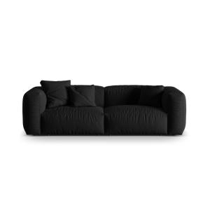 Canapé modulaire 3 places en tissu structurel noir