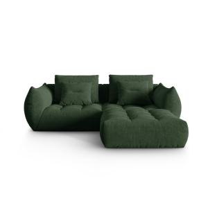 Canapé modulaire 3 places en tissu structurel vert mousse