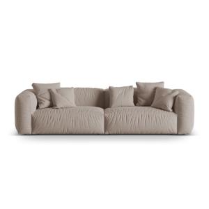 Canapé modulaire 4 places en tissu structurel beige foncé