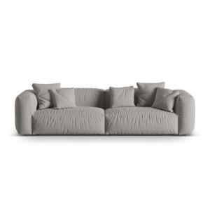 Canapé modulaire 4 places en tissu structurel gris clair