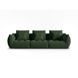 Canapé modulaire 4 places en tissu structurel vert mousse