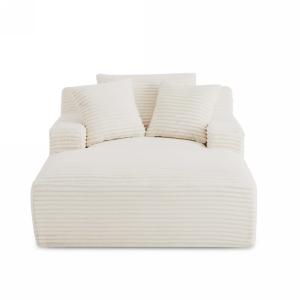 Canapé profond droit et compressé velours côtelé 1 place be…