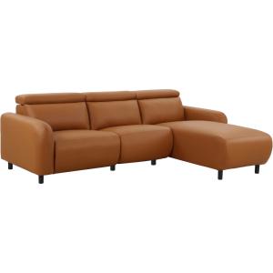 Canapé relax électrique 3 places méridienne D en PU cognac…