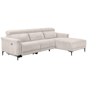 Canapé relax électrique 3 places méridienne D en velours cô…