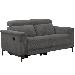 Canapé relax manuel 2 places avec 1 relax en velours côtelé…