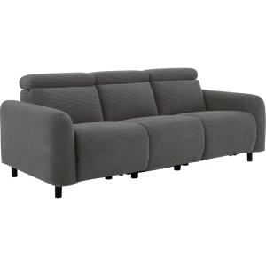 Canapé relax manuel 3 places 2 relax en velours côtelé anth…