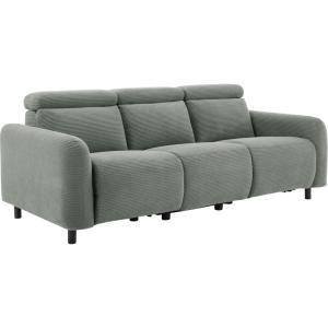 Canapé relax manuel 3 places 2 relax en velours côtelé gris…