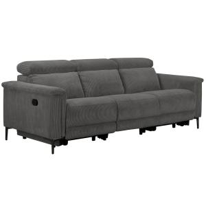 Canapé relax manuel 3 places avec 2 relax en velours côtelé…