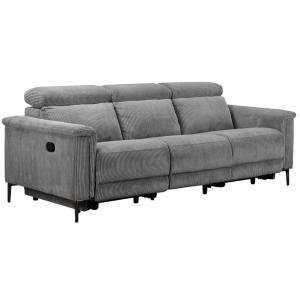 Canapé relax manuel 3 places avec 2 relax en velours côtelé…