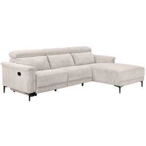 Canapé relax manuel 3 places méridienne D en velours côtelé…