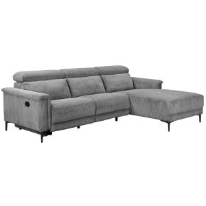 Canapé relax manuel 3 places méridienne D en velours côtelé…