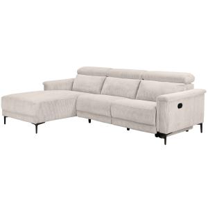 Canapé relax manuel 3 places méridienne G en velours côtelé…