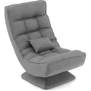Canapé relaxation pivotante pliable gris 63x71x92 cm