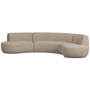 Canapé rond en tissu beige