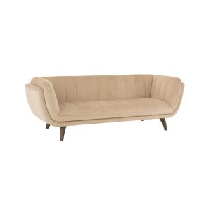 Canapé scandinave 3 places en velours beige