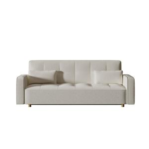 Canapé scandinave convertible 3 places en tissu bouclette b…