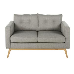 Canapé style scandinave 2 places gris clair chiné