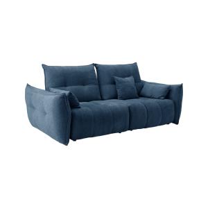 Canapé tissu avance-recule 3 places bleu