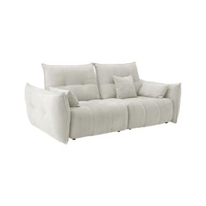 Canapé tissu avance-recule 3 places ecru