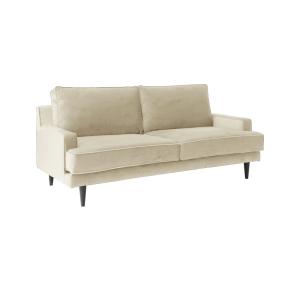 Canapé velours 2 places ecru