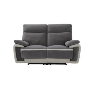 Canapé velours 2 places gris