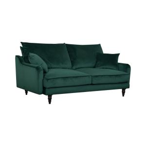 Canapé velours 3 places vert forêt