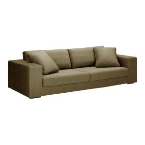 Canapé velours 5 places olive