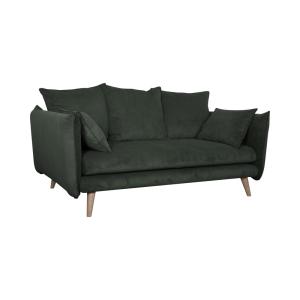 Canapé velours côtelé 2 places vert cèdre