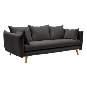 Canapé velours côtelé 4 places anthracite