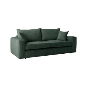 Canapé velours côtelé 4 places vert
