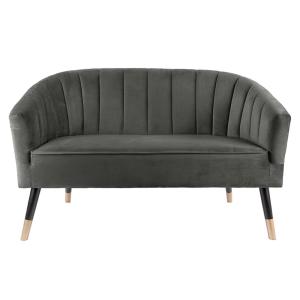 Canapé velours taupe 128x71x80cm