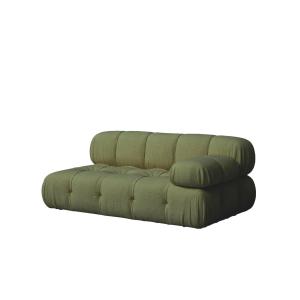 Canapé vert avec chaise longue à droite 165 x 99 cm