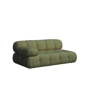 Canapé vert avec chaise longue à gauche 165 x 99 cm