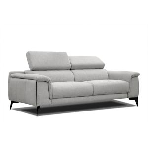 Canapé XXL droit 3 places tissu gris clair