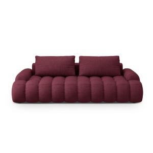 Canpé-lit 4 places avec coffre en tissu structurel bordeaux