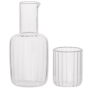 Carafe à eau en verre   1 verre 800ml