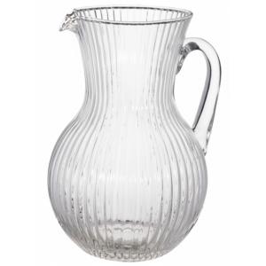 Carafe à eau en verre strié 1.5L