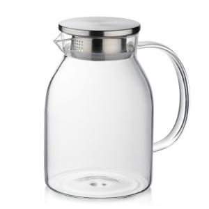 Carafe à jus de fruits en verre et inox 1.5l