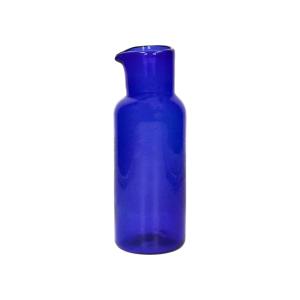 Carafe en verre bleu H24,5