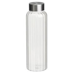 Carafe en verre strié et bouchon inox 1.5L