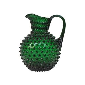 Carafe en verre vert H23