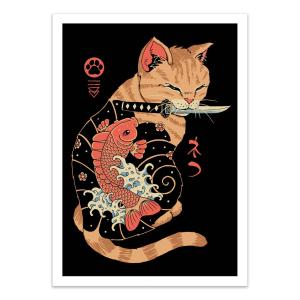 CARP TATTOOED CAT - VINCENT TRINIDAD - Affiche d'art 50 x 7…