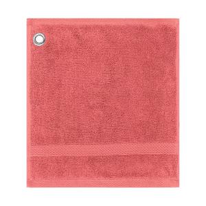 Carre avec oeillet  pur coton rose 30x30 cm