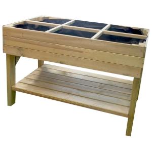 Carré potager en bois marron 120 x 60 x 87 cm 110L