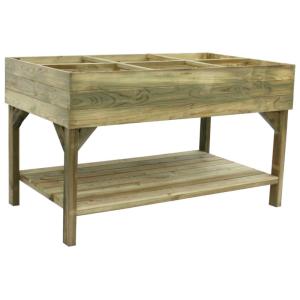 Carré potager sur pieds 270 litres en bois marron 150 x 80…