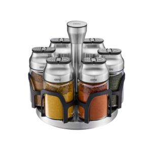 Carrousel à épices Verre Noir 16x17x17 cm