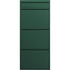 Casier à chaussures 4 tiroirs en acier vert