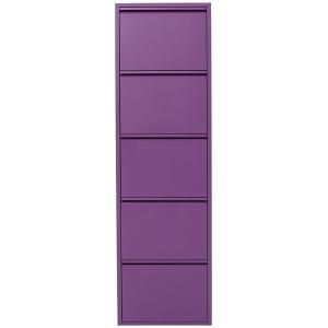 Casier à chaussures 5 tiroirs en acier violet