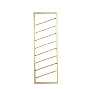 Casier à vin métal or clair 40x7x120cm